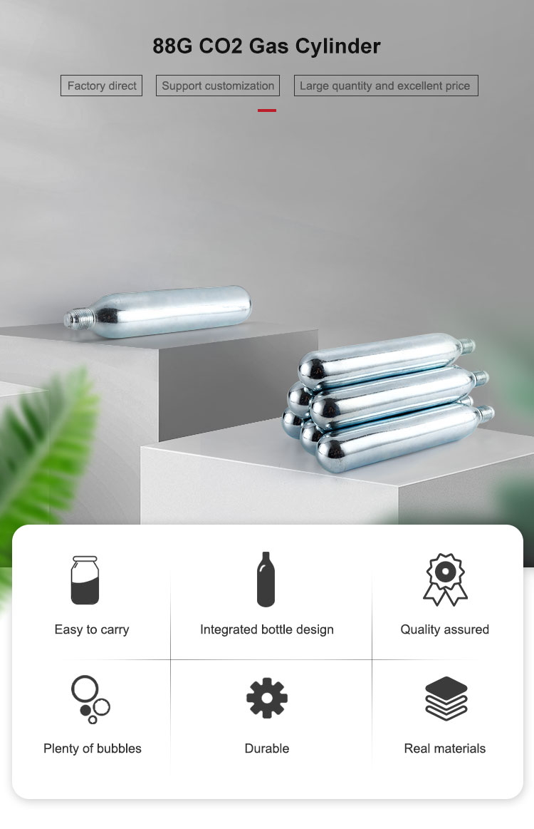 88g CO2 Threaded Cartridge For Paintball shooting