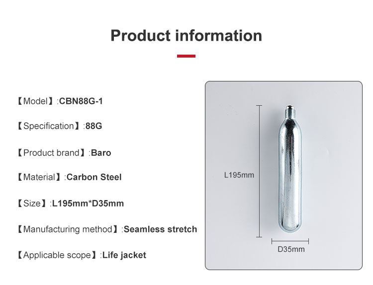 88g CO2 Threaded Cartridge For Paintball shooting
